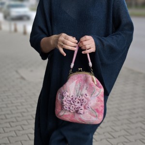 Чанта от вълна "Розова нежност" Чанта от вълна "Розова нежност"