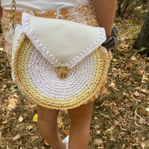 Чанта от рафия "Кръг" Чанта от рафия "Кръг"