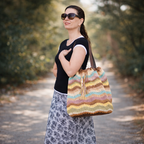 Комплект за плетене на чанта "Дъга" на български език