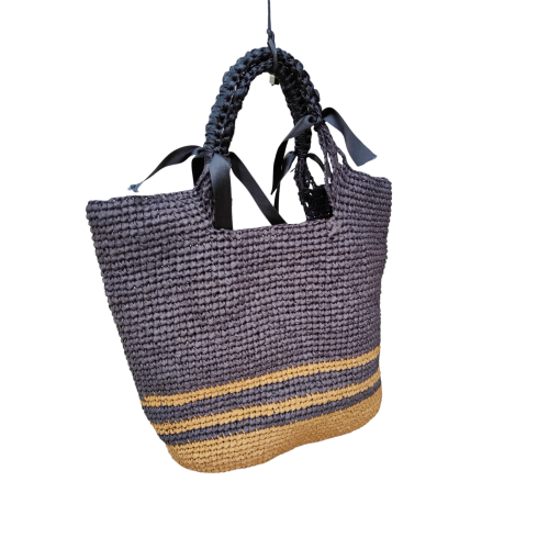 Черна чанта от рафия Черна чанта от рафия