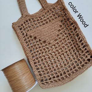 Прежда рафия 100% вискоза, цвят WOOD Прежда рафия 100% вискоза, цвят WOOD