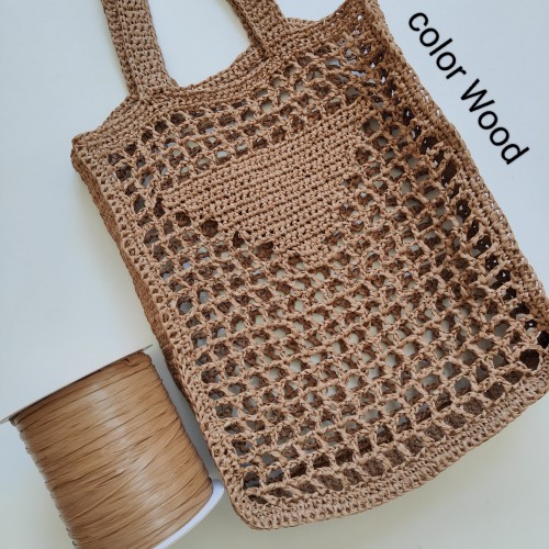 Прежда рафия 100% вискоза, цвят WOOD Прежда рафия 100% вискоза, цвят WOOD