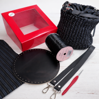 Комплект за плетене на чанти "Черен гарван"