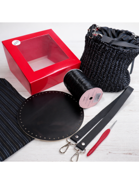 Комплект за плетене на чанти "Черен гарван"