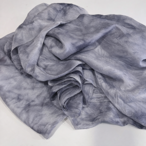 Естественна коприна excelsior, цвят сиво-бял 90-95 cm