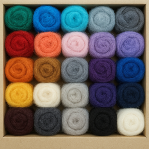 Комплект от новозеландска дарашка вълна 27-29 микр 260 g Комплект от новозеландска дарашка вълна 27-29 микр 260 g