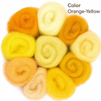 Комплект от новозеландска дарашка вълна 27-29 микр цвят Жълт Комплект от новозеландска дарашка вълна 27-29 микр цвят Жълт