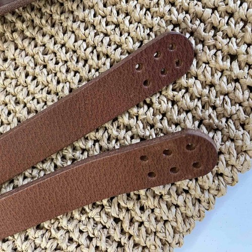 Кожени дръжки за чанта - сламен цвят 100 см Кожени дръжки за чанта - сламен цвят 100 см