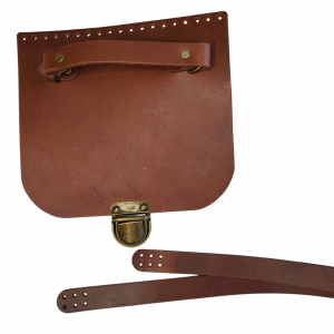 Комплект за  чанта  от естествена кожа (20*18 см капак  с дръжка)