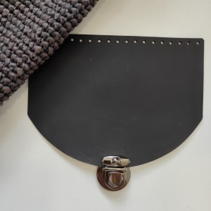 Кожен капак за чанта ЧЕРЕН 20*14 см 