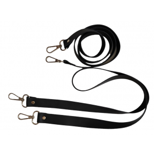 Дръжки за чанта естествена кожа, цвят черен