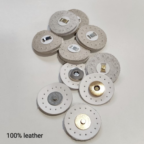 Кожени закопчалки тип магнит цвят бял Кожени закопчалки тип магнит цвят бял