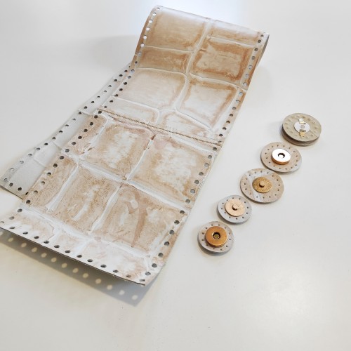 Комплект за чанта от бежева 100% кожа Комплект за чанта от бежева 100% кожа