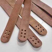 Кожени дръжки за чанта - бежев цвят 2 mm