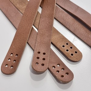 Кожени дръжки за чанта - бежев цвят 2 mm