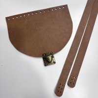 Кожен капак за чанта  20*15 см бежев цвят 2 mm