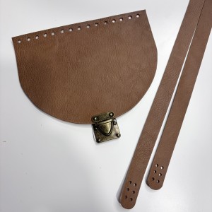 Кожен капак за чанта  20*15 см бежев цвят 2 mm