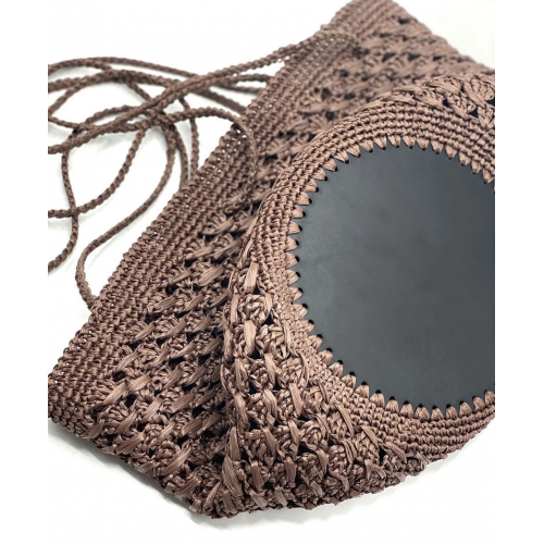 Кожена основа за чанти 20 см. черен цвят