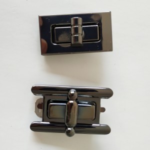  Метална закопчалка за  чанти , цвят Тъмно сребро