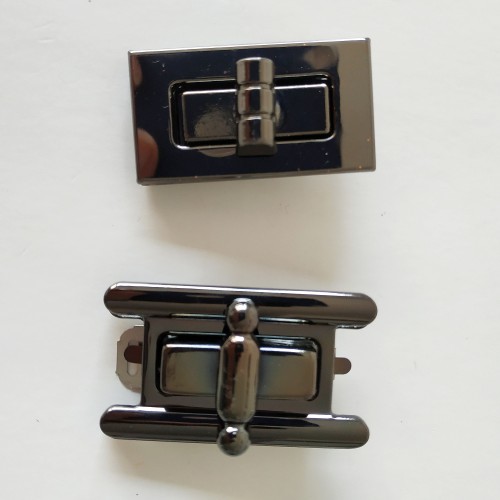 Метална закопчалка за чанти , цвят Тъмно сребро Метална закопчалка за чанти , цвят Тъмно сребро