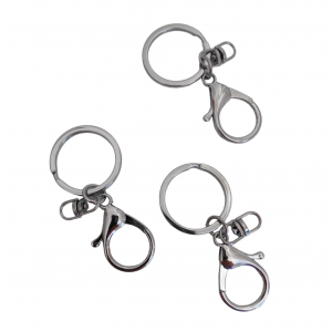 Карабинка и халка за ключодържател 30x20 мм с накрайник Карабинка и халка за ключодържател 30x20 мм с накрайник