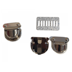  Метална закопчалка за  чанти 31 mm, сребро