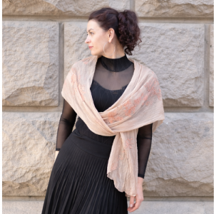 Плъстен  шал — Пудрен изгрев