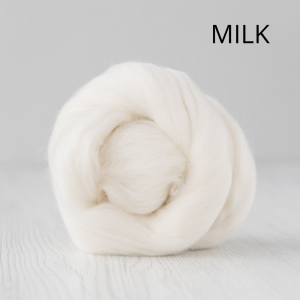 Австралийски меринос 70% екстрафина и 30% коприна Туса, цвят  MILK