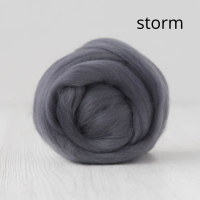 Австралийски меринос 70% екстрафина и 30% коприна Туса, цвят  storm