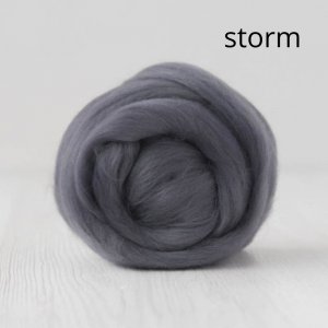 Австралийски меринос 70% екстрафина и 30% коприна Туса, цвят  storm
