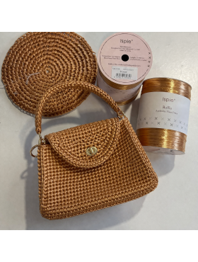 Прежда рафия 100% вискоза,  цвят  Bronze 215A