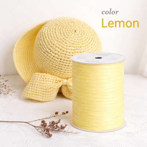 Прежда рафия Ispie 100% вискоза,  цвят  Lemon 105B