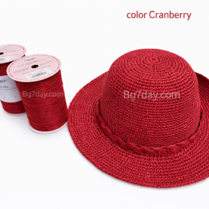 Прежда рафия Ispie 100% вискоза цвят Granberry D63