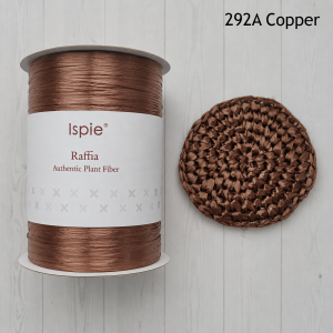 Прежда рафия Ispie 100% вискоза цвят  Copper 292A металик 