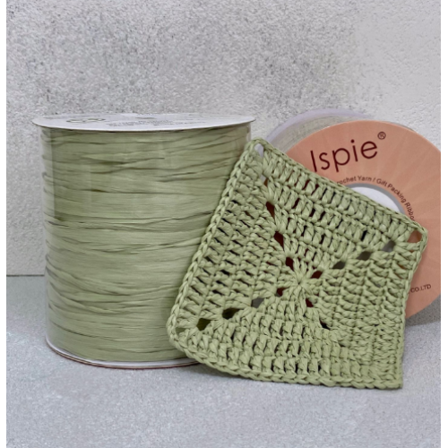 Прежда рафия Ispie 100% вискоза Green Tea 121F Прежда рафия Ispie 100% вискоза Green Tea 121F