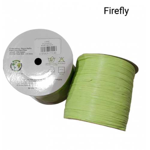 Прежда рафия 100% вискоза,  цвят FIREFLY