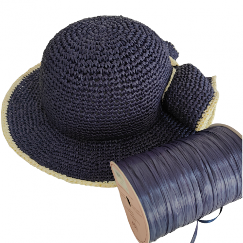 Прежда рафия Ispie 100% вискоза цвят  NAVY 162A