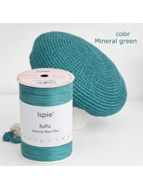 Прежда рафия Ispie 100% вискоза,  цвят Mineral green 133A