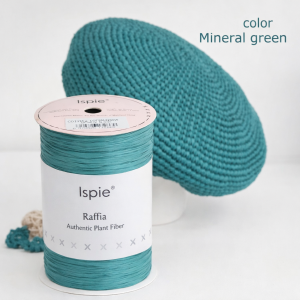 Прежда рафия Ispie 100% вискоза,  цвят Mineral green 133A