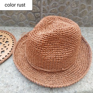 Шапка Трилби цвят Ръжда Шапка Трилби цвят Ръжда