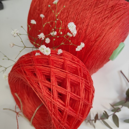 Прежда лен червен цвят ( Италия) Прежда лен червен цвят ( Италия)