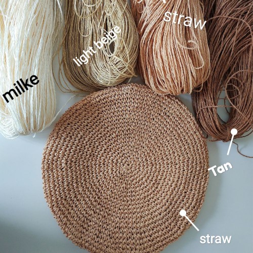 Прежда рафия цвят сламен - Straw Прежда рафия цвят сламен - Straw