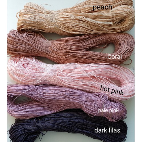 Прежда рафия цвят pale pink- розов Прежда рафия цвят pale pink- розов