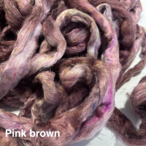 Коприна Сари,  цвят  pink - brovn - розово кофяв