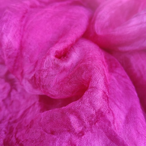 Маргиланска естественна коприна,  bright pink - ярко розово