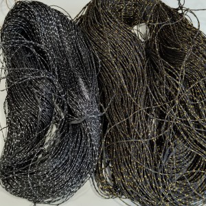 Прежда рафия цвят ЧЕРЕН сребро и злато Прежда рафия цвят ЧЕРЕН сребро и злато